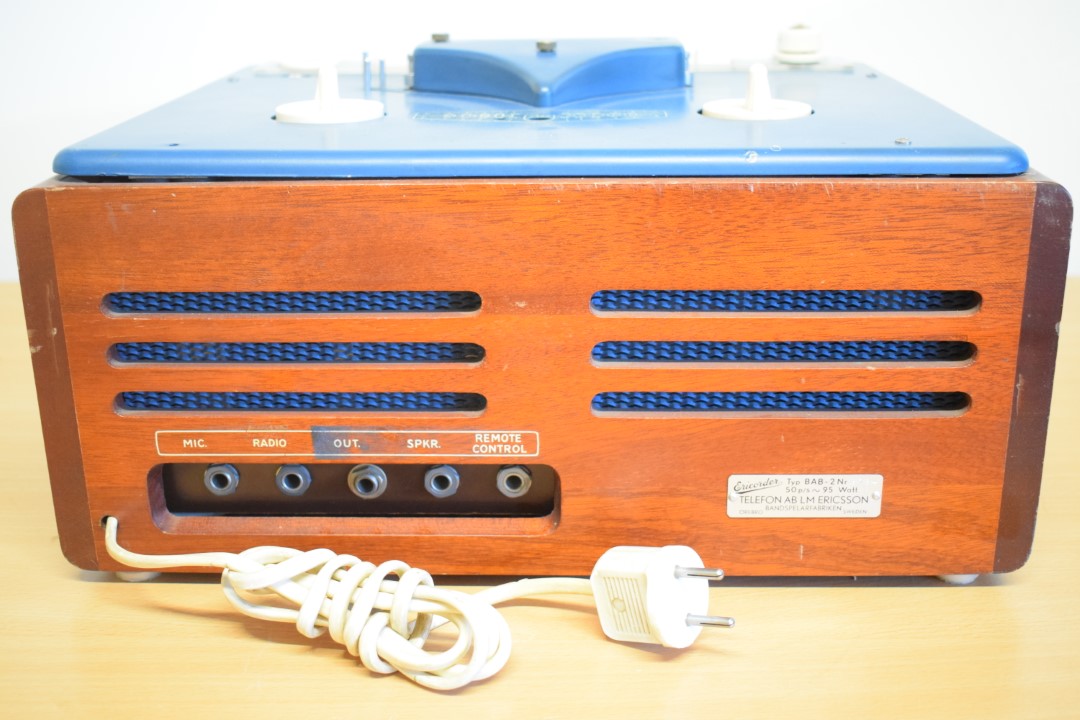 Ericsson Ericorder BAB-2 Blau Röhren Tonbandgerät 