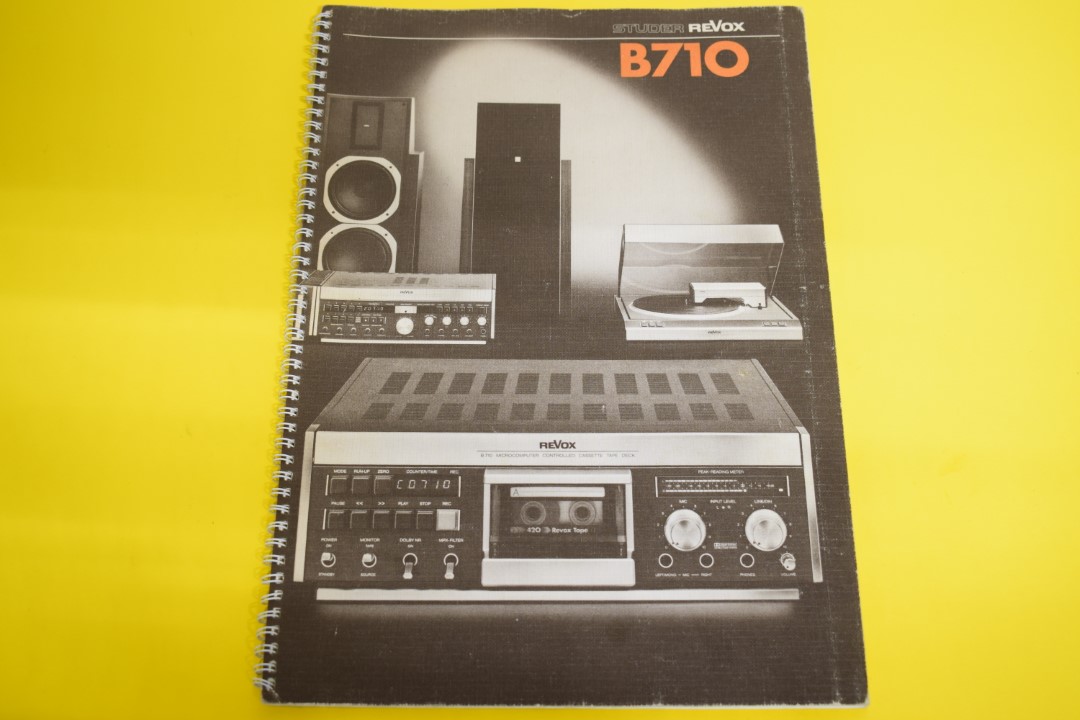 Revox B710 Stereo Kassettendeck Gebrauchsanleitung