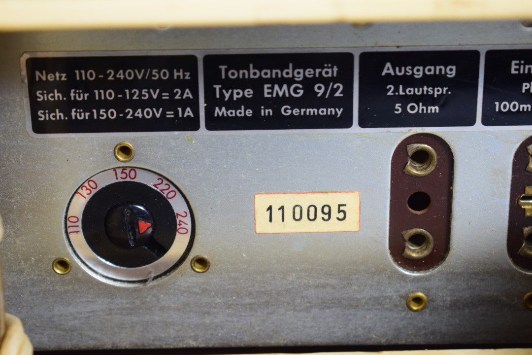 Elektron Type EMG 9/2 Röhren Tonbandgerät