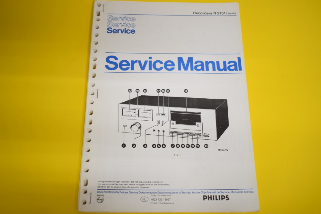 Philips N5151 Kassettendeck Service Anleitung