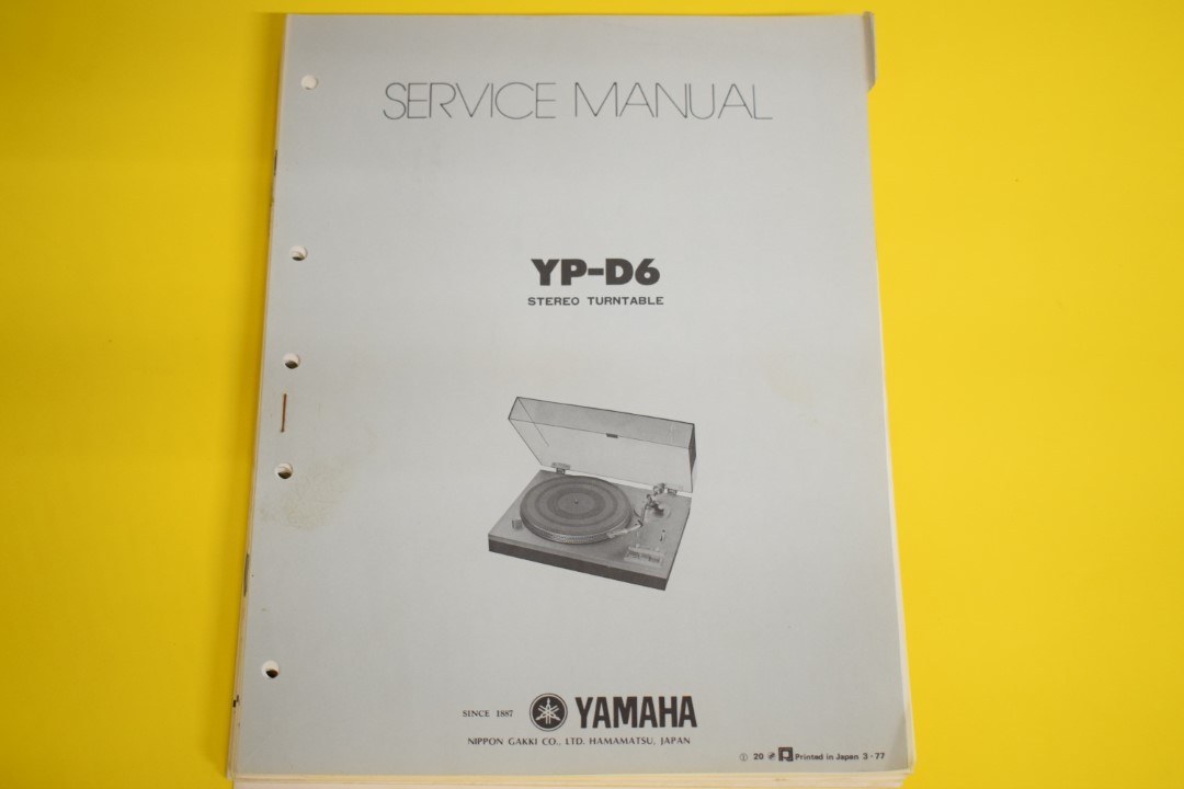 Yamaha YP-D6 Plattenspieler Service Anleitung