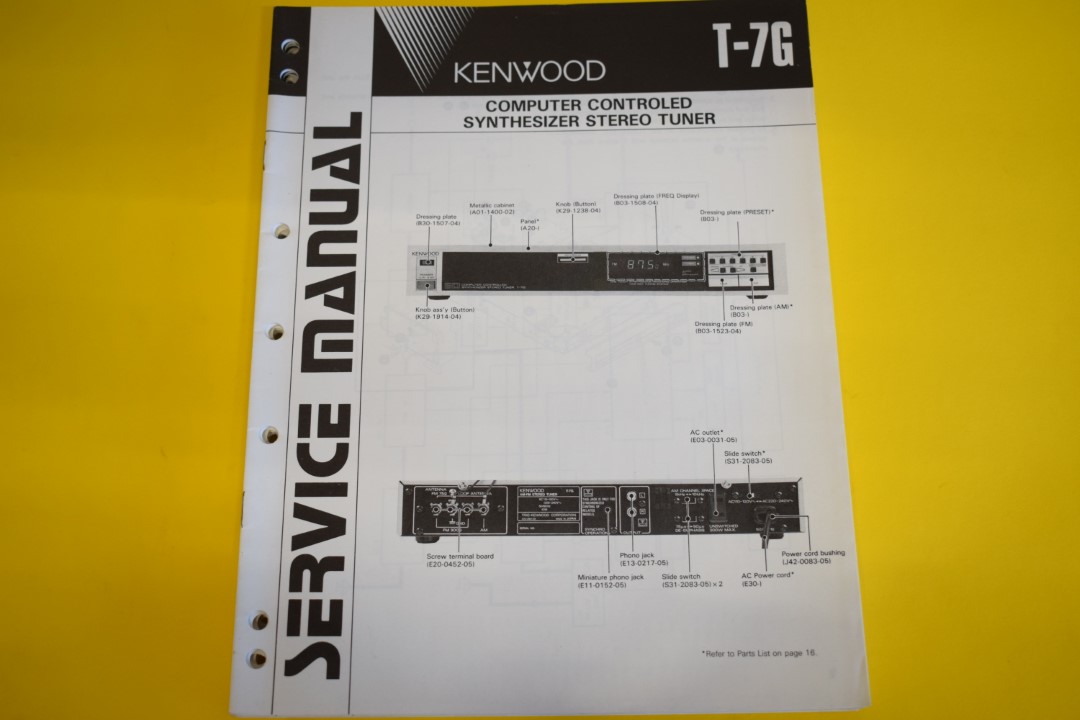 Kenwood T-7G Tuner Service Anleitung