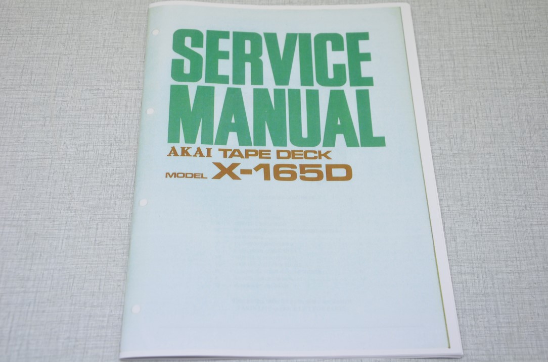 Akai X-165D Tape Recorder Fotokopie Originale Service Anleitung