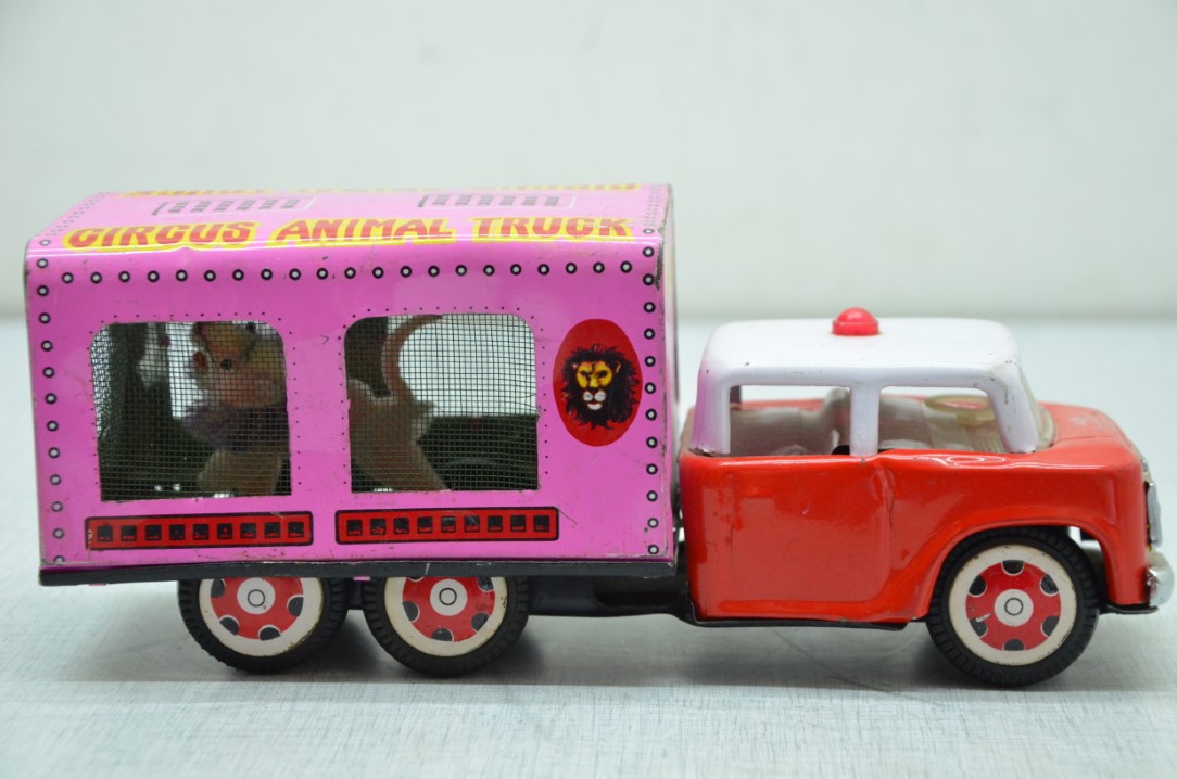 Zinn Blechspielzeug: Reibung Circus Animal Truck