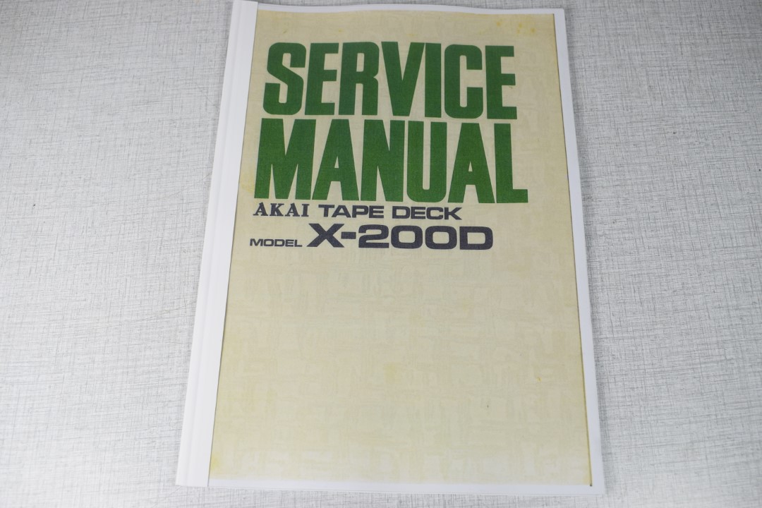 Akai X-200D Tonbandmaschine Fotokopie Originale Service Anleitung