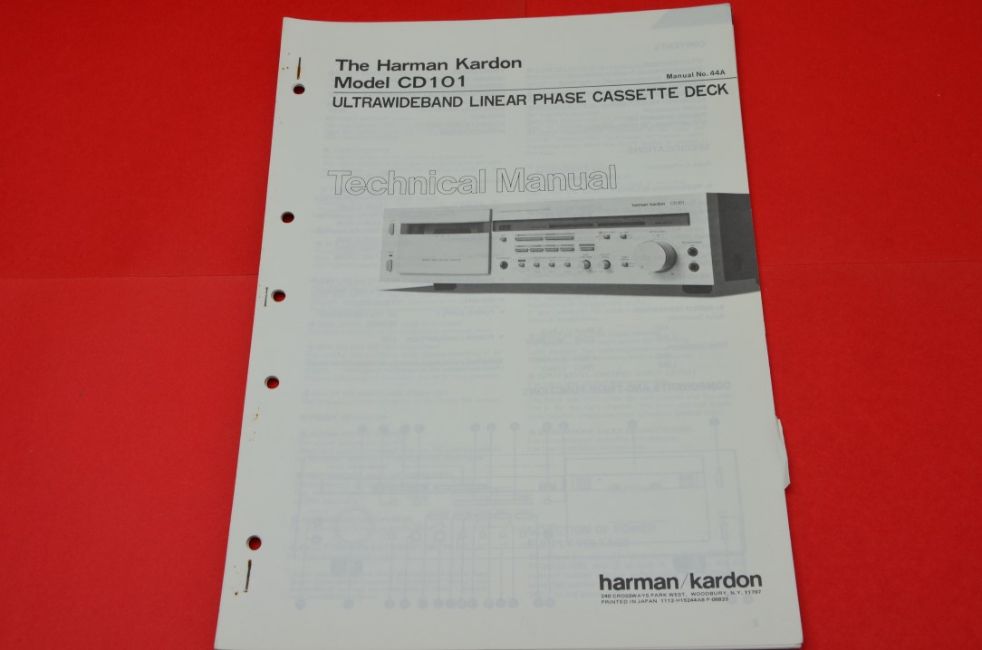 Harman Kardon CD101 Kassettendeck Service Anleitung