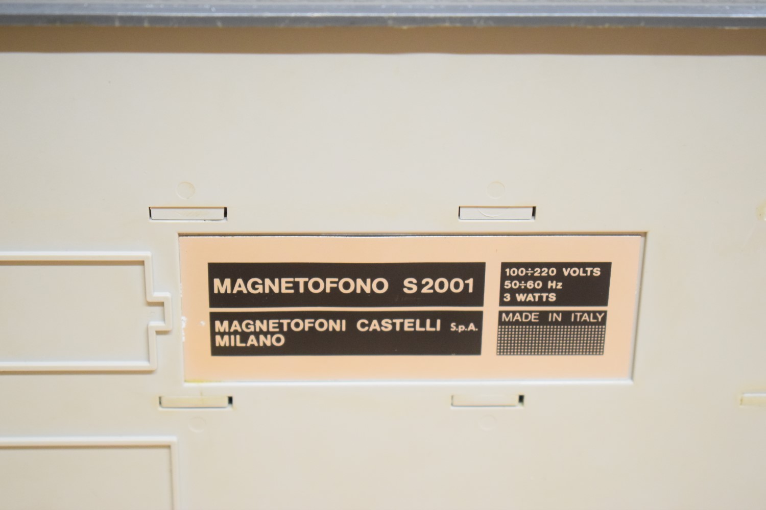 Magnetofoni Castelli S2001 Tragbare Röhren Tonbandmaschine