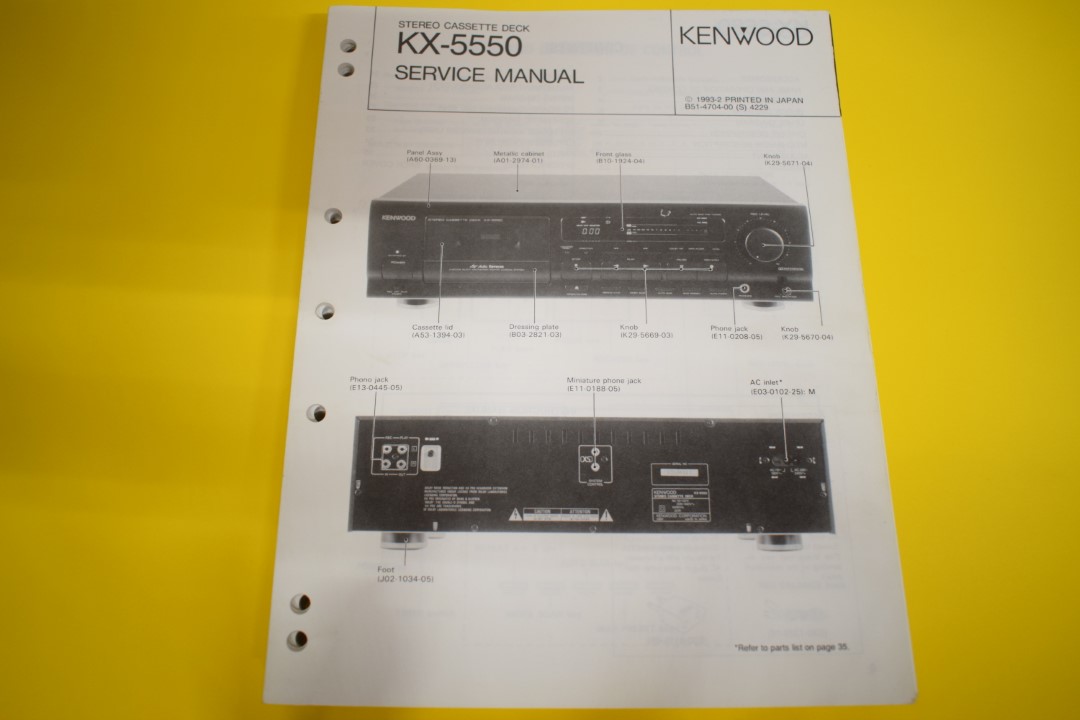 Kenwood KX-5550 Kassettendeck Service Anleitung