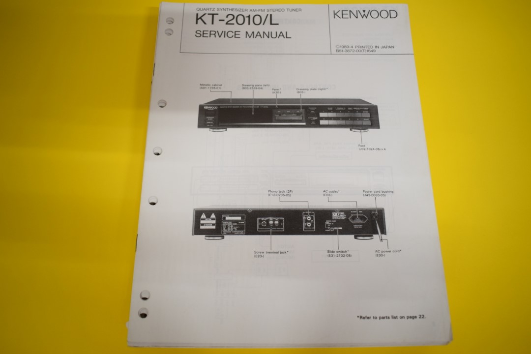 Kenwood KT-2010/L Tuner Service Anleitung