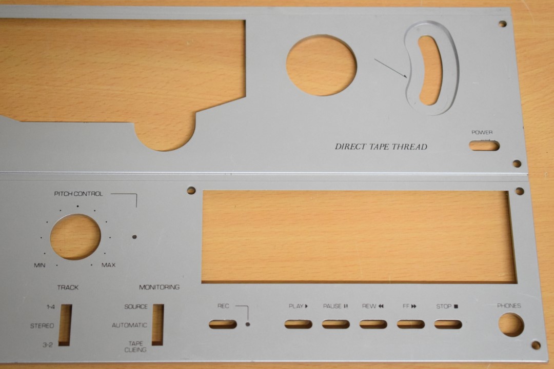 Philips N7300 Tonbandmaschine – Unterteil der Frontplatte 