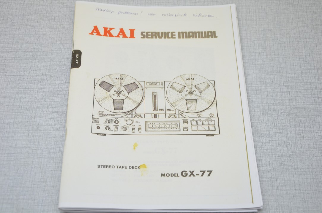 Akai GX-77 Tonbandmaschine Fotokopie Originale Service Anleitung