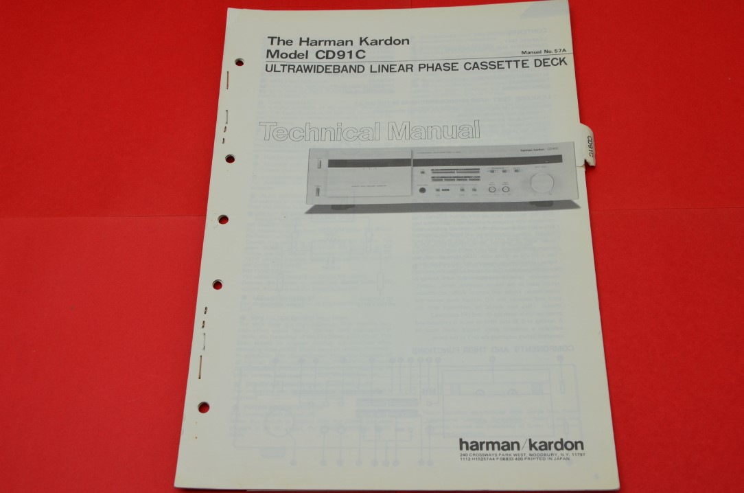 Harman Kardon CD91C Kassettendeck Service Anleitung