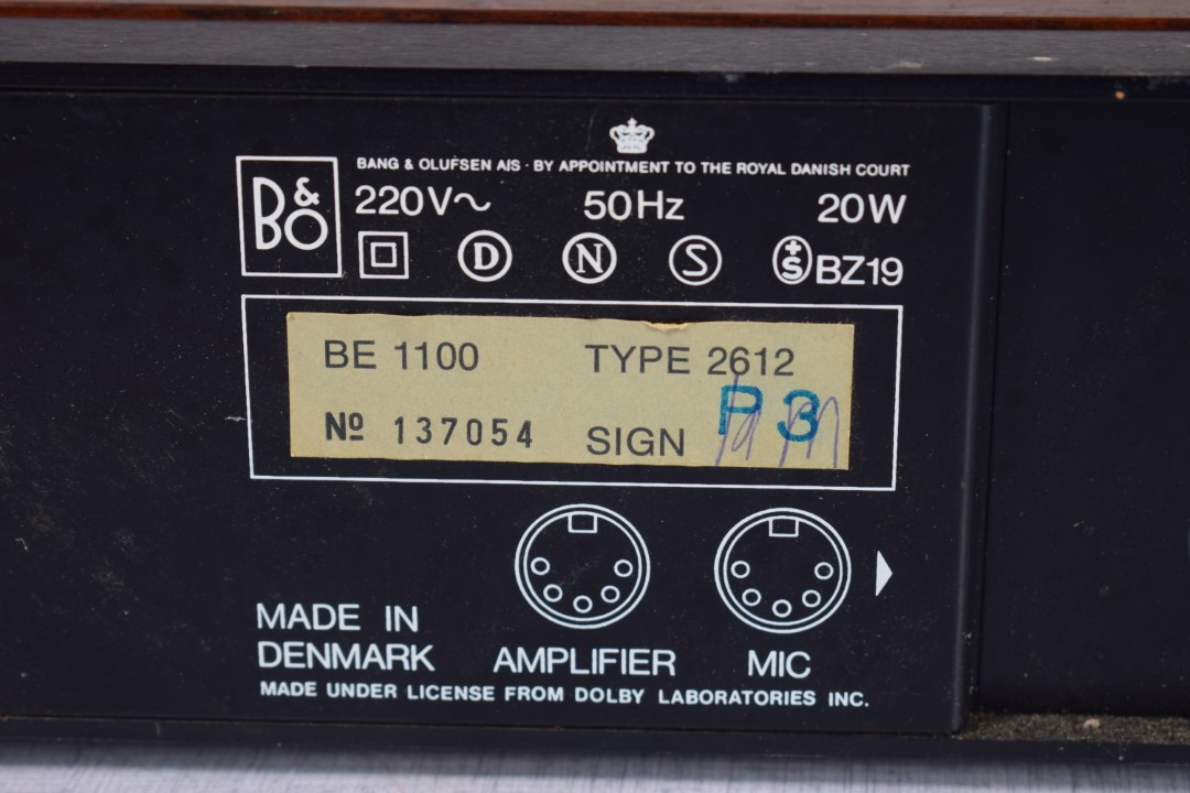 Bang & Olufsen Beocord 1100 Type 2612 Kassettengerät