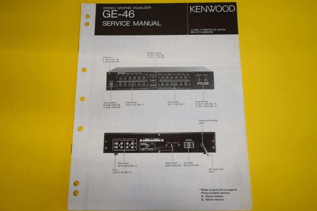 Kenwood GE-46 Equalizer Service Anleitung