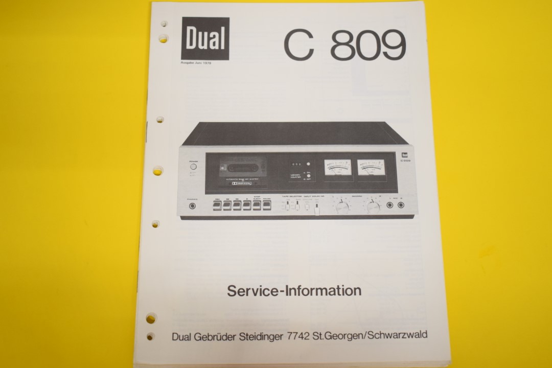 Dual C809 Kassettendeck Service Anleitung