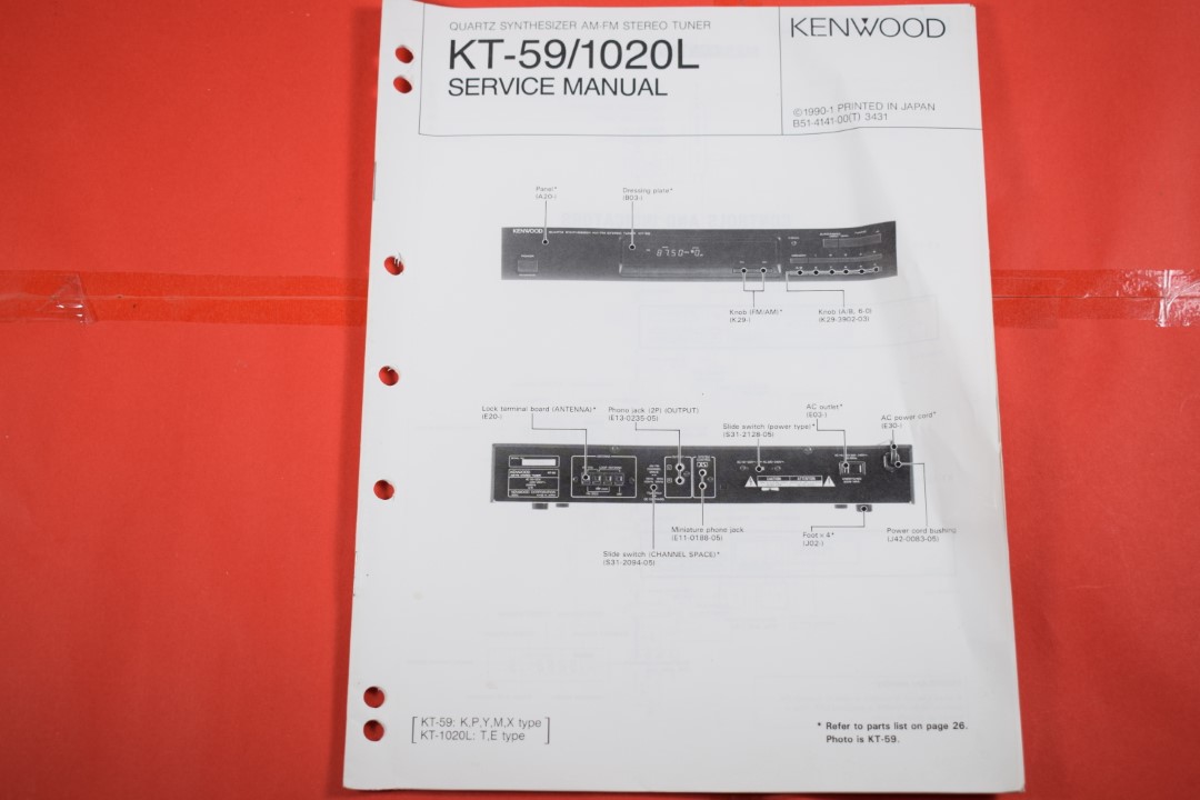 Kenwood KT-59/1020L Tuner Service Anleitung