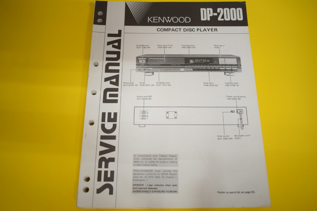 Kenwood DP-2000 CD-Spieler Service Anleitung