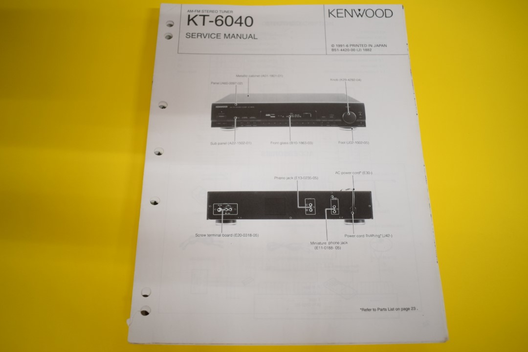 Kenwood KT-6040 Tuner Service Anleitung