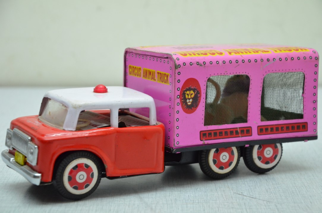 Zinn Blechspielzeug: Reibung Circus Animal Truck