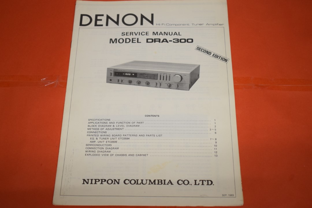 Denon DRA-300 Receiver Service Anleitung