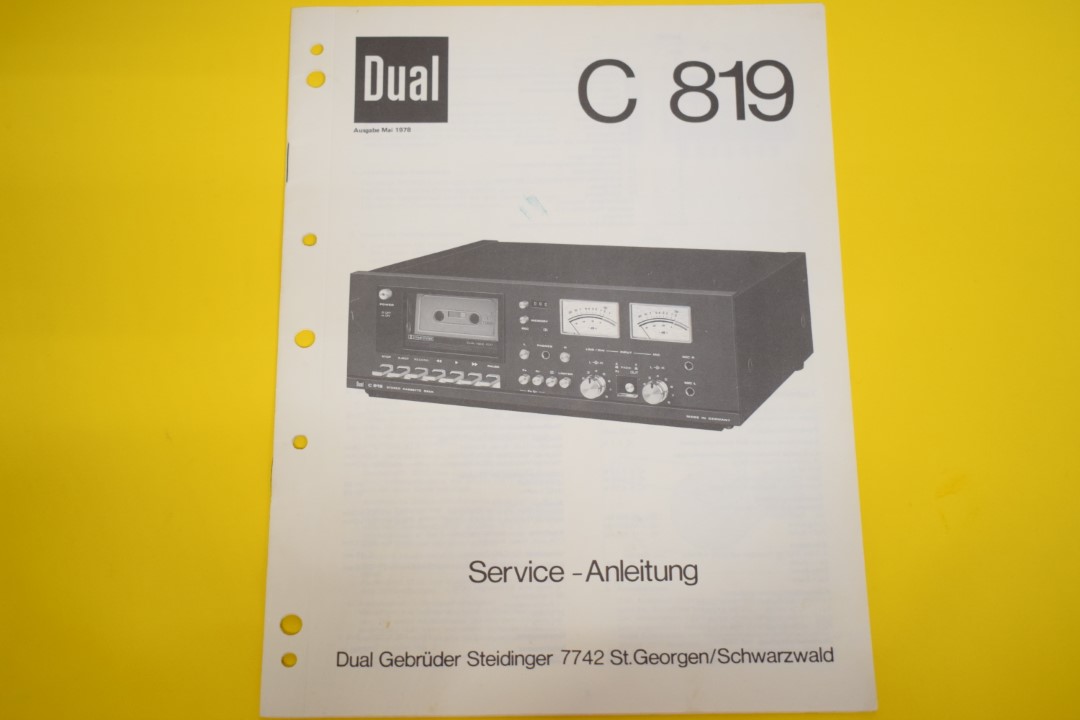 Dual C819 Kassettendeck Service Anleitung
