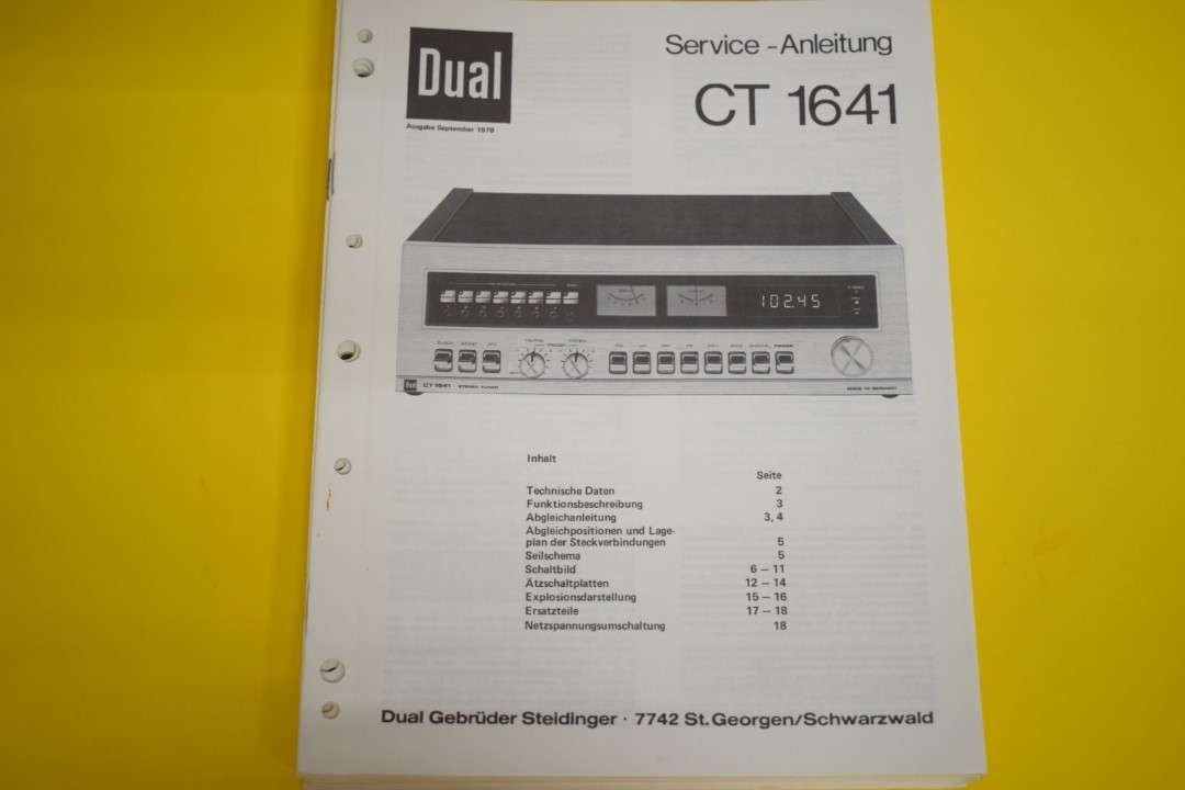 Dual CT 1641 Tuner Service Anleitung
