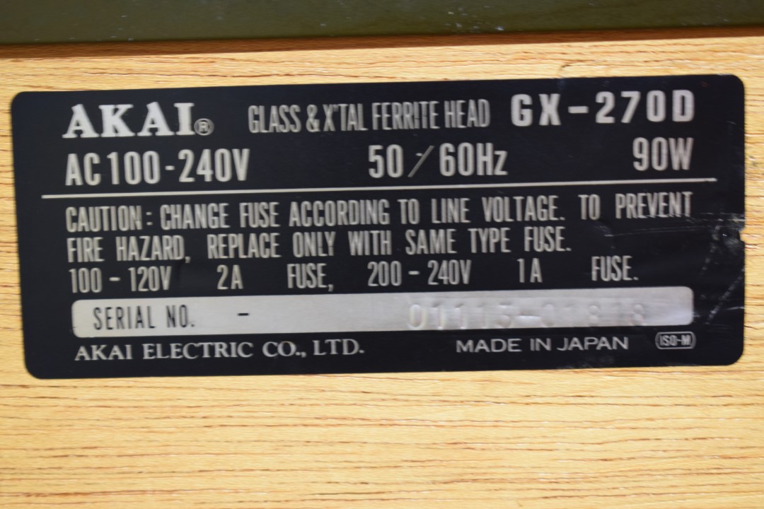 Akai GX-270D Auto-Reverse Tonbandmaschine