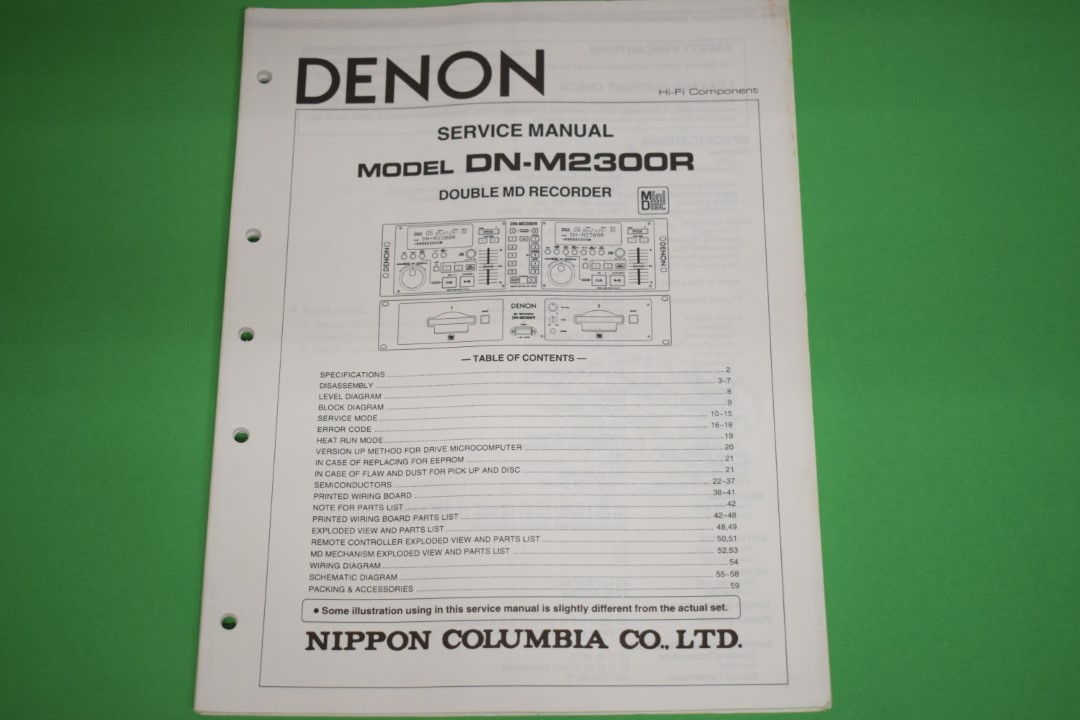 Denon DN-M2300R Stereo Doppel Minidisc Spieler Service Anleitung