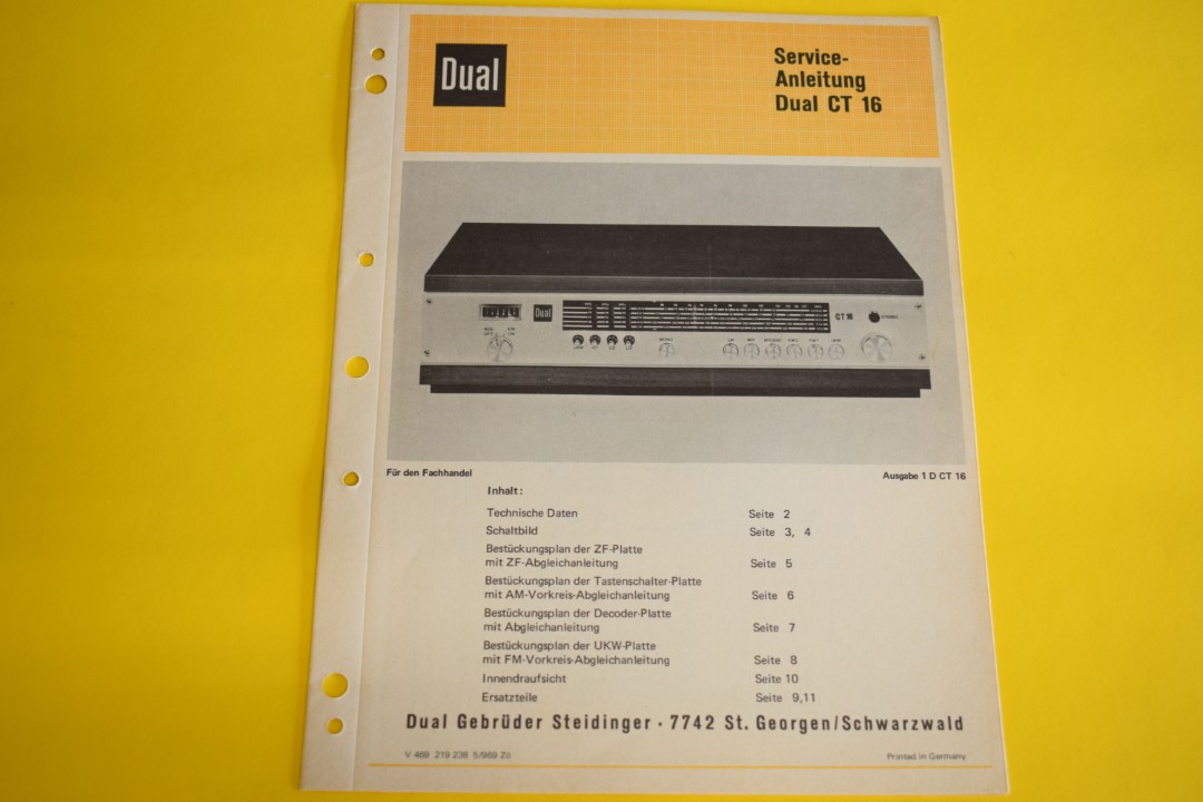 Dual CT 16 Tuner Service Anleitung