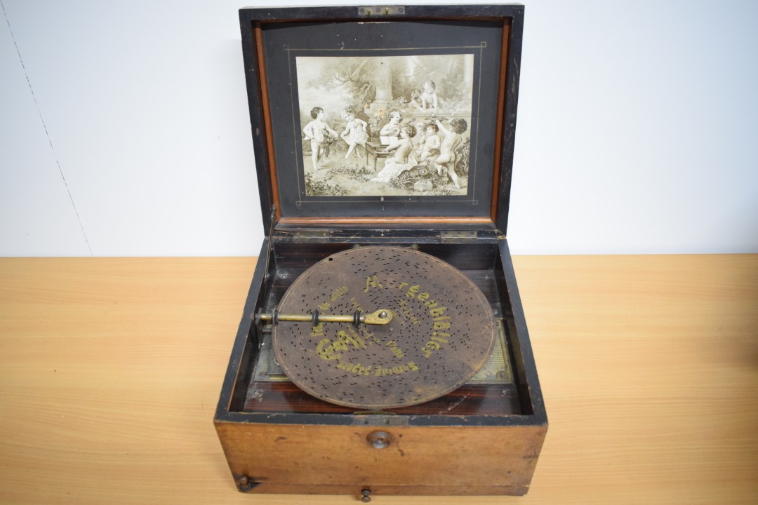 Antike Polyphon Platten Spieluhr