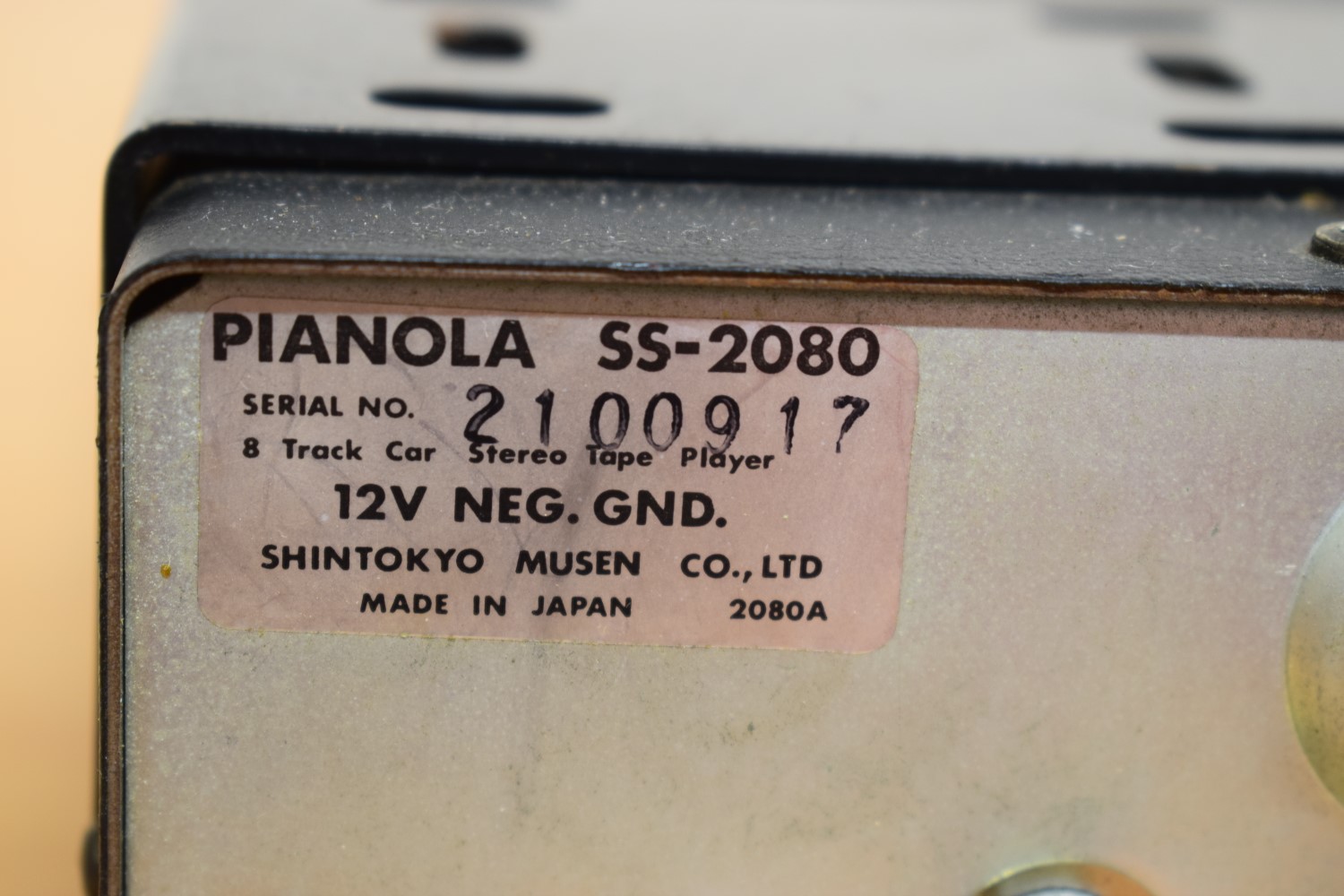 Pianola SS-2080 Auto 8Track Gerät