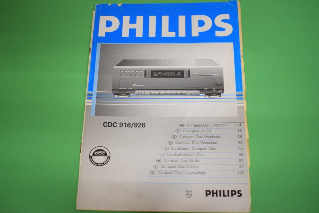 Philips CDC916/CDC926 CD-Wechsler Bedienungsanleitung