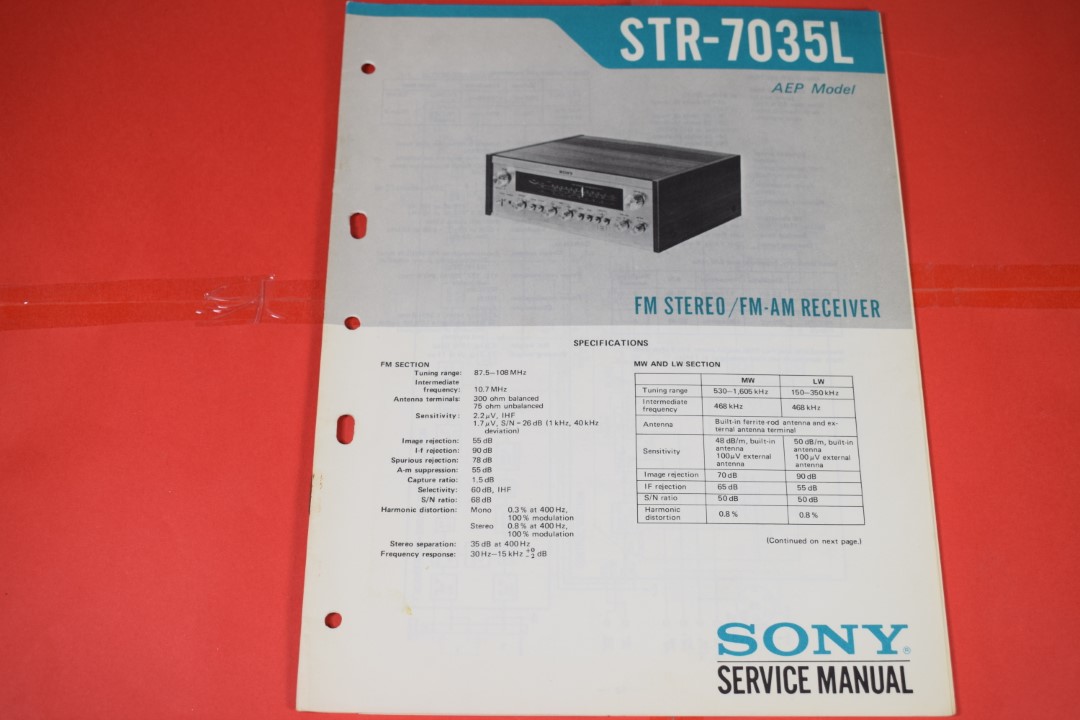 Sony STR-7035L Receiver Service Anleitung