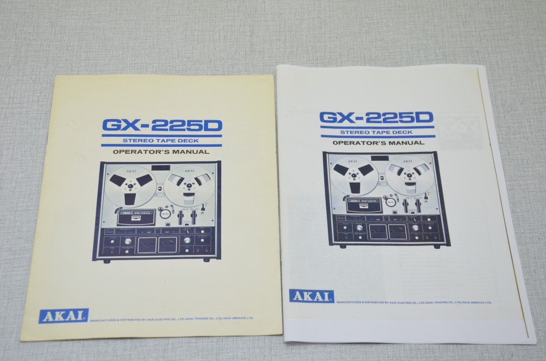 Akai GX-225D Tonbandmaschine Fotokopie Originale Bedienungsanleitung