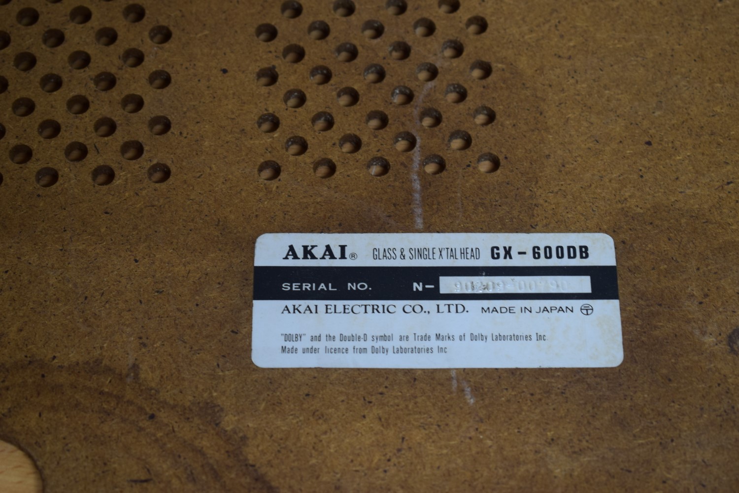 Akai GX-600D – Rückwand Platte Ersatzteil