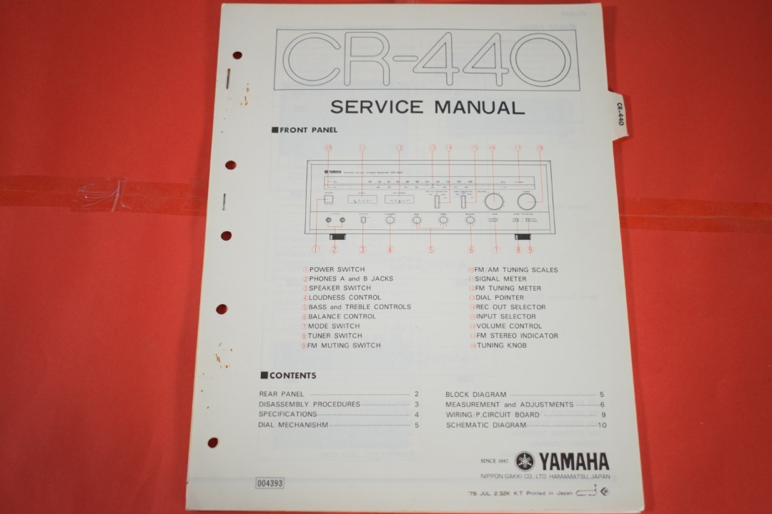 Yamaha CR-440 Receiver Service Anleitung