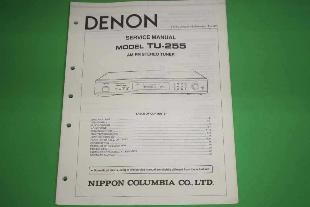Denon TU-255 AM/FM Stereo Tuner Service Anleitung
