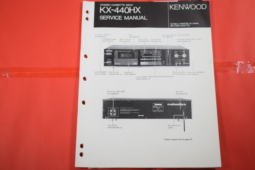 Kenwood KX-440HX Kassettendeck Service Anleitung