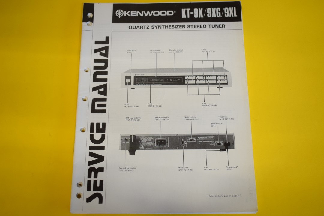 Kenwood KT-9X/9XG/9XL Tuner Service Anleitung