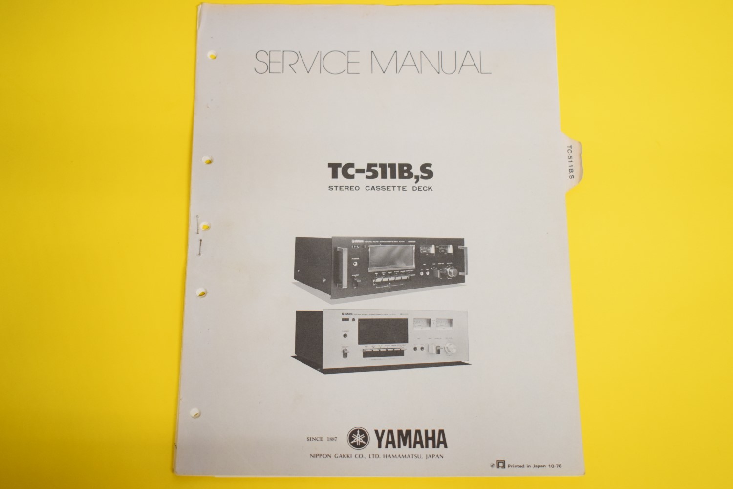 Yamaha TC-511B,S Kassettendeck Service Anleitung